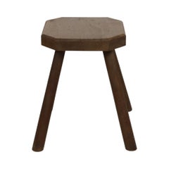 Old Rustic Solid Wood Stool Milk Stool Brutalist Style