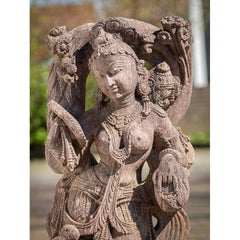 Old Sandstone Apsara Lady Statue from India