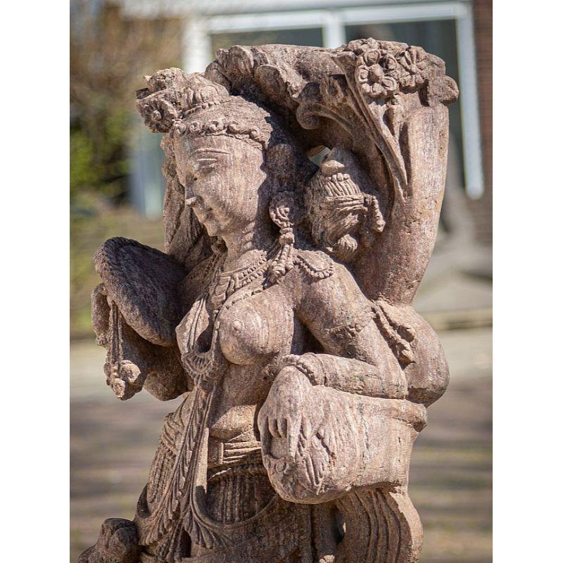 Indian Old Sandstone Apsara Lady Statue from India For Sale