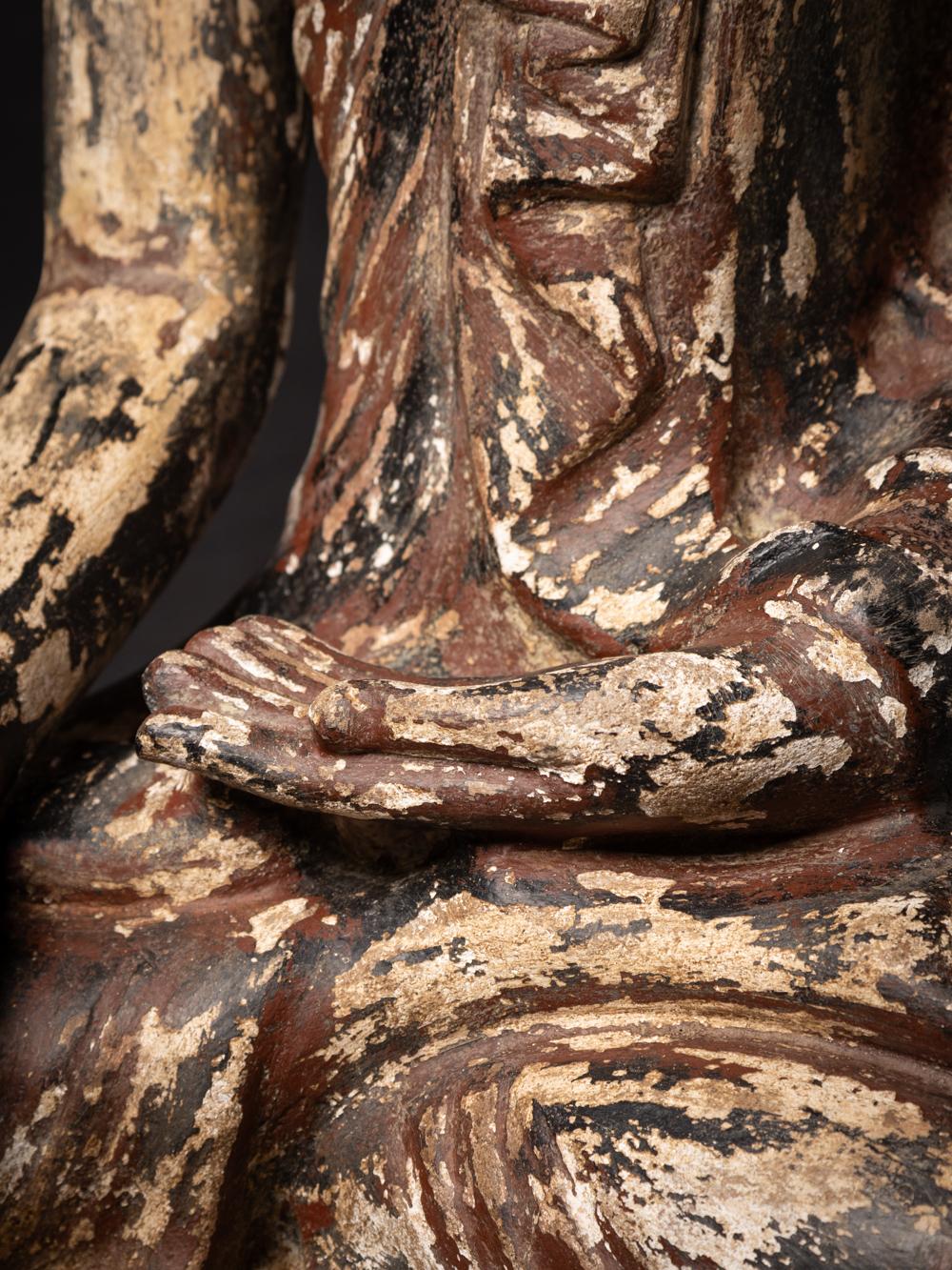 Buddha-Statue aus altem Sandstein aus Burma im Angebot 6