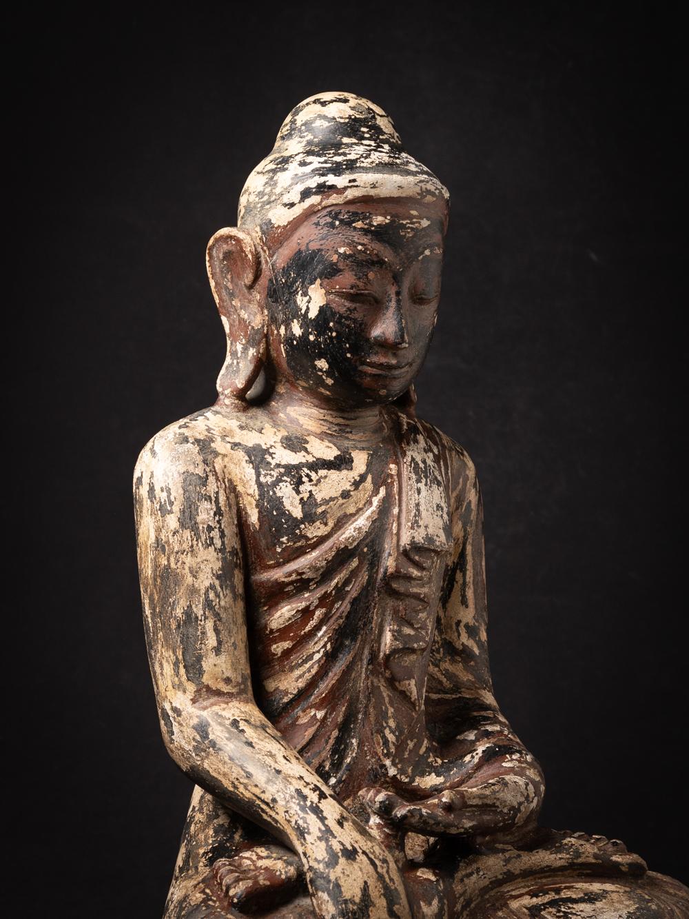 Buddha-Statue aus altem Sandstein aus Burma im Angebot 13