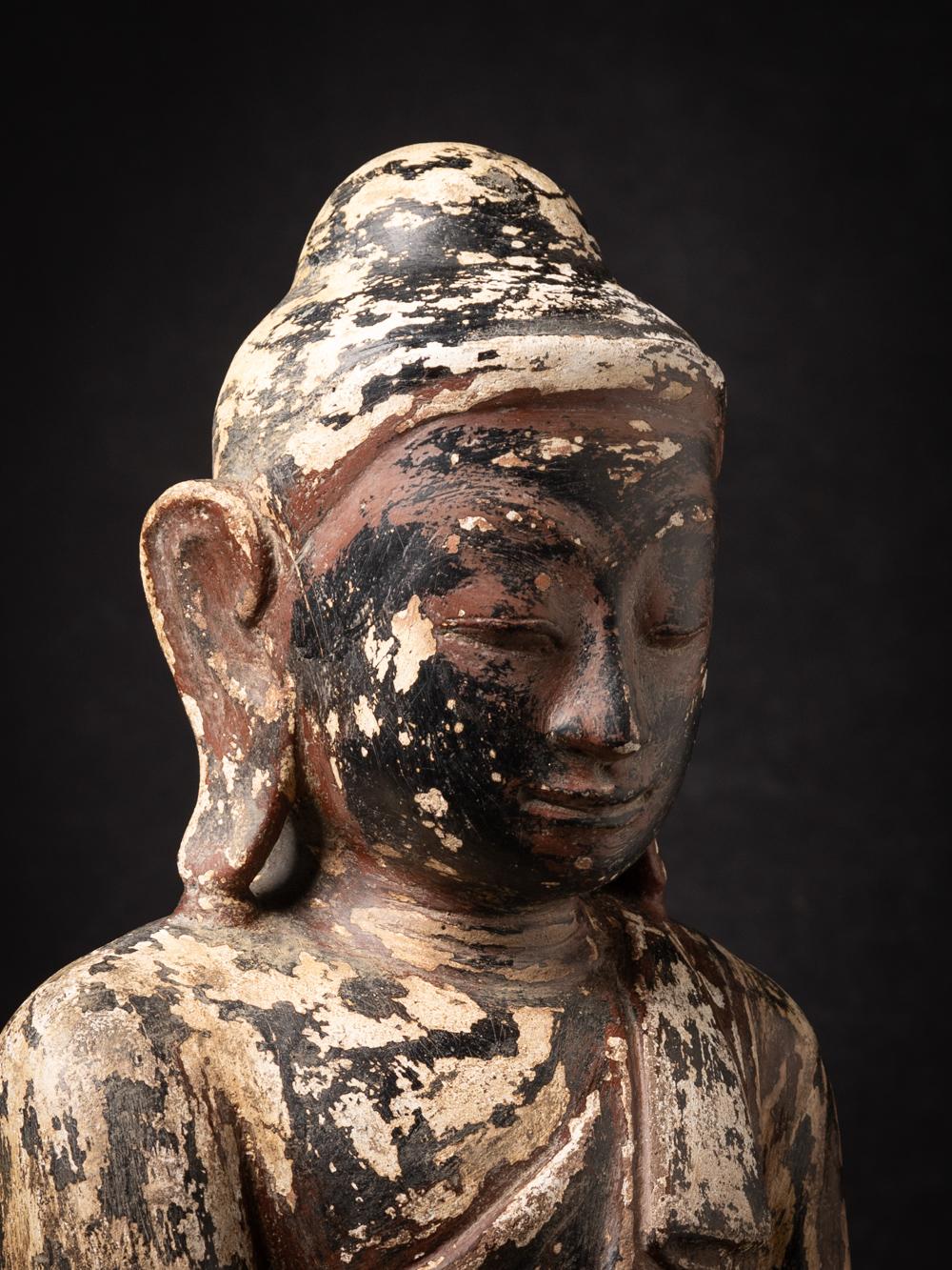 Buddha-Statue aus altem Sandstein aus Burma im Angebot 14