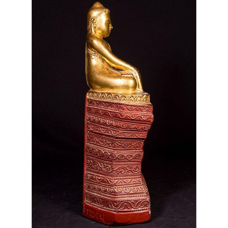 20th Century Old Sandstone Buddha Statue from Burma For Sale