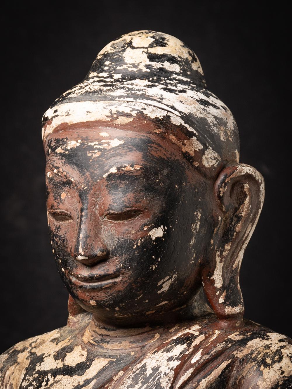 20th Century Old sandstone Buddha statue from Burma For Sale