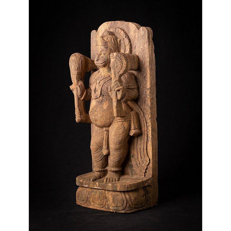 Estatua antigua de Hanuman de piedra arenisca de la India en Bueno Estado en DEVENTER, NL