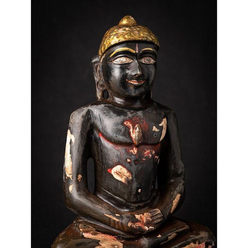 Wood Old Sandstone Jain Statue from India