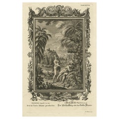 Old Scene from Genesis in the Old Testament; Eve is made from Adam's Rib, 1731
