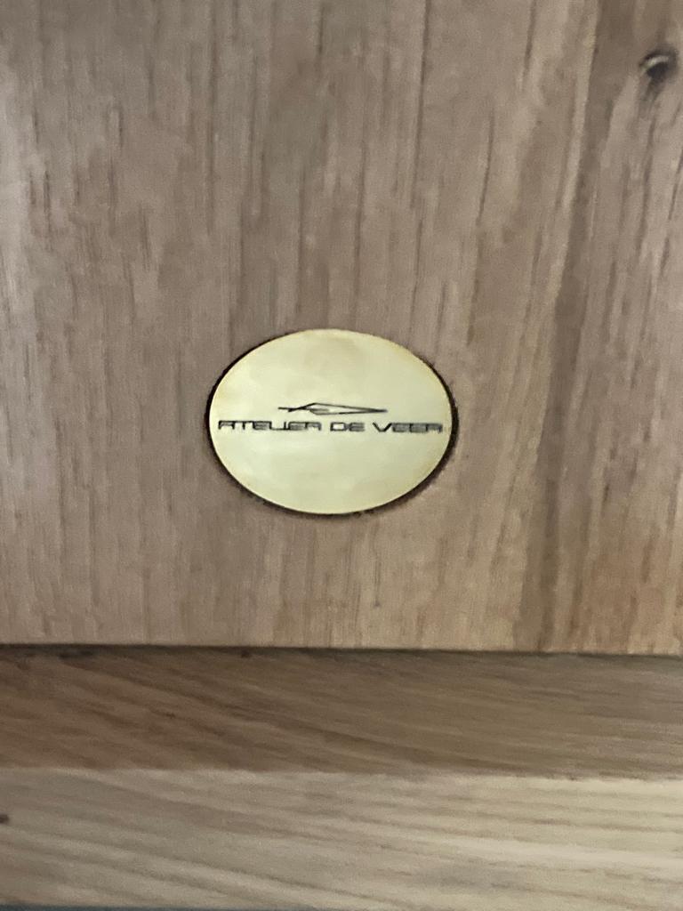 Contemporary Dutch Design Bench Side Table Harm De Veer Oak Wood For Sale 1
