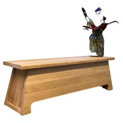 Contemporary Dutch Design Bench Side Table Harm De Veer Oak Wood
