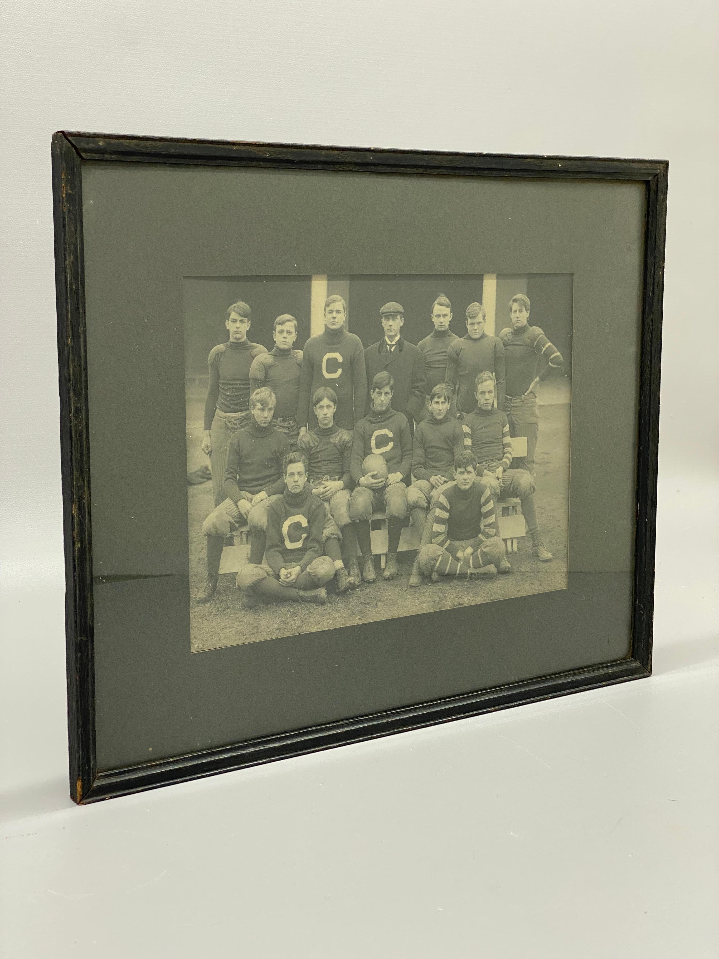 Sporting Art Old School Black and White Football Team Photo, Circa 1906