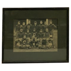 Antique Old School Black and White Football Team Photo, Circa 1906