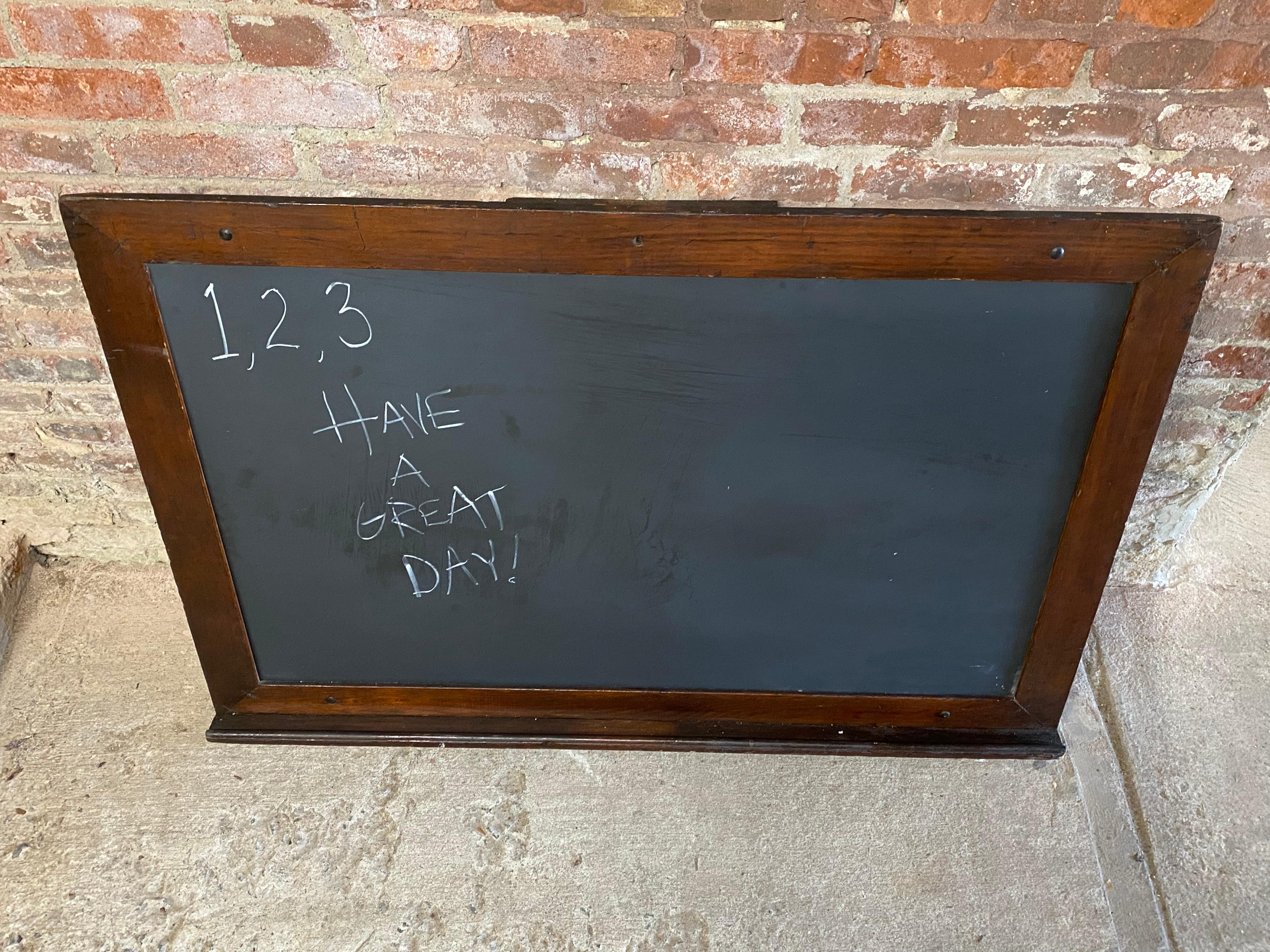 Old Schoolhouse Slate Chalkboard In Fair Condition In Garnerville, NY