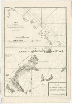 Old Sea Charts of Tourane Bay & the Con Dao Islands 'Pulo Condor', Vietnam, 1780