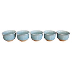 Retro Old, Set of 5 Japanese Tajimi Tea Cups