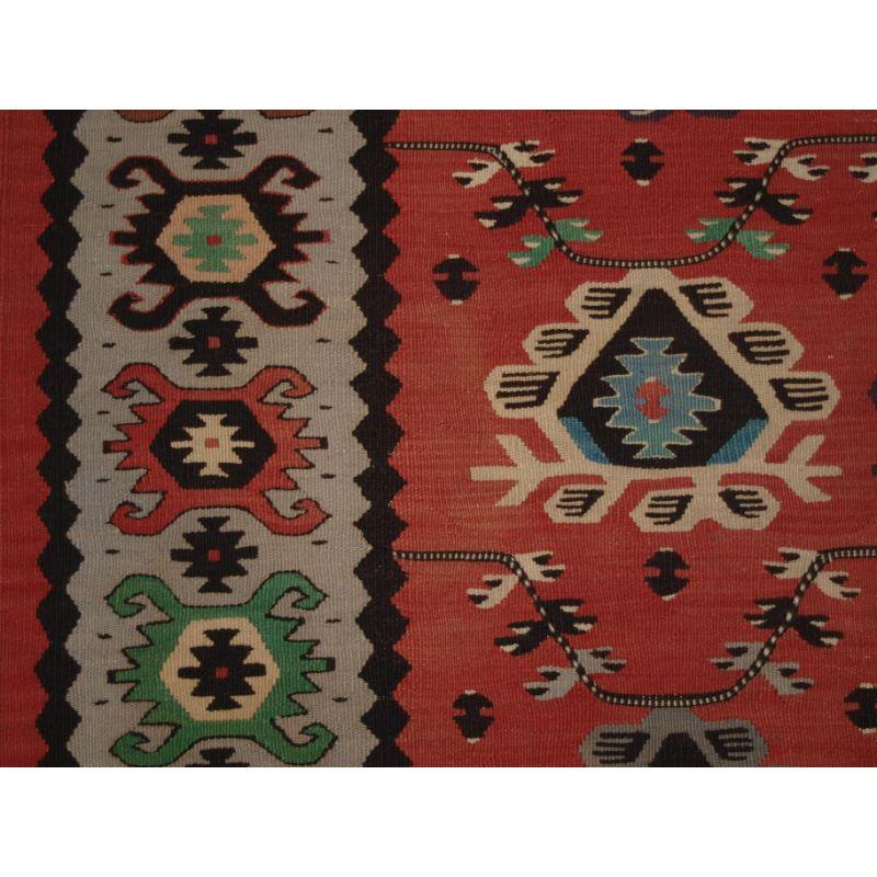 Old Sharkoy Kilim, Western Turkey or The Balkans In Good Condition For Sale In Moreton-In-Marsh, GB