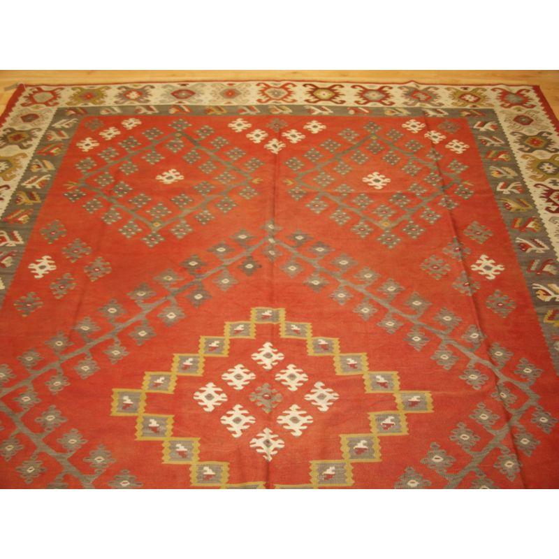 Old Sharkoy Kilim, Western Turkey or the Balkans In Good Condition For Sale In Moreton-In-Marsh, GB