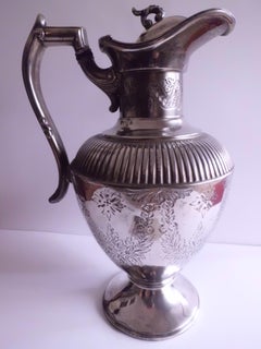 Old Sheffield Chiselled Jug, 1880, John Round & Sons