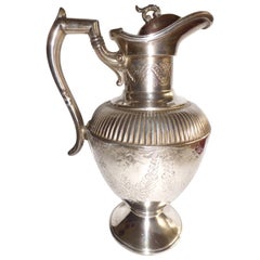 Old Sheffield Chiselled Jug, 1880, John Round & Sons