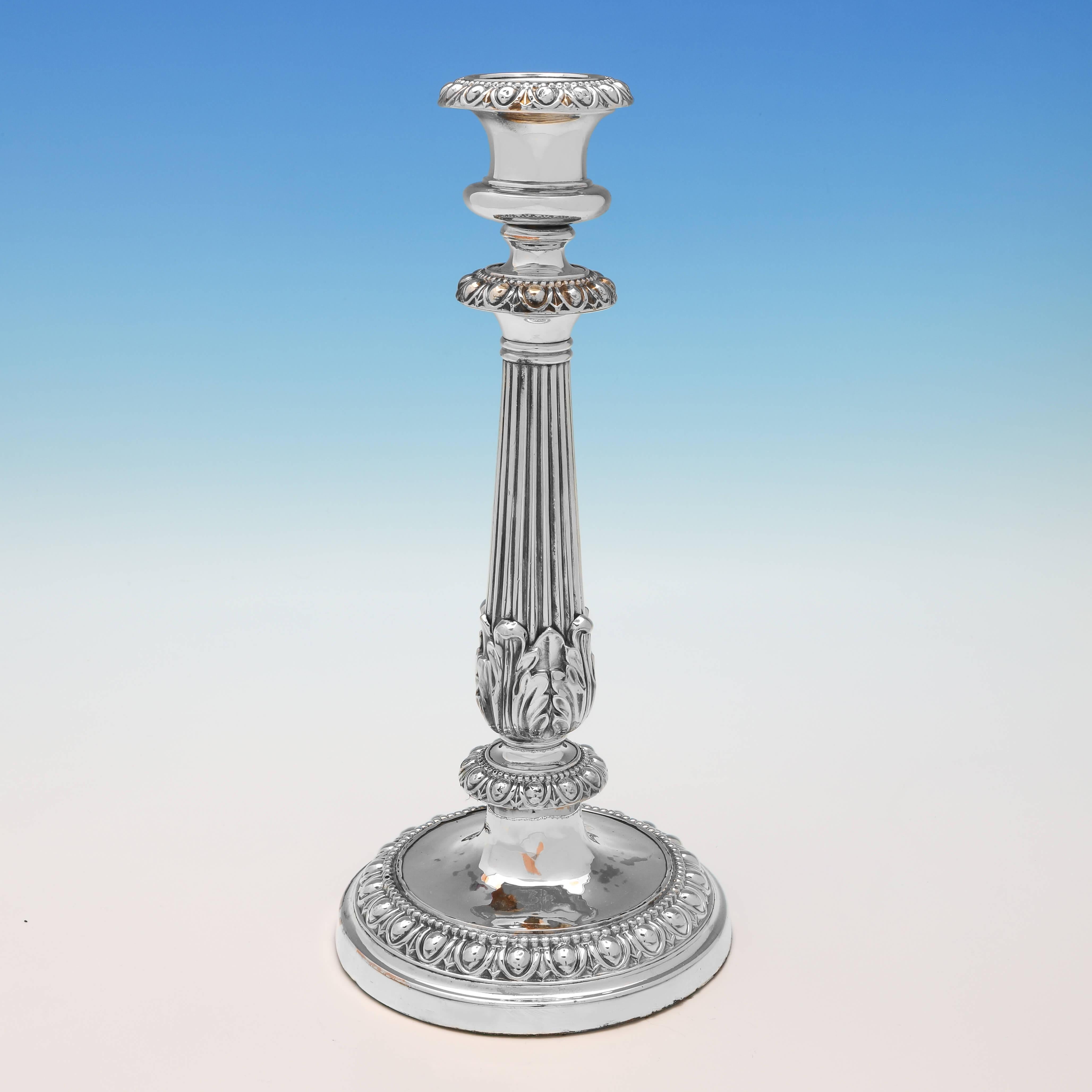 Regency Matthew Boulton, Pair of Antique Old Sheffield Plate Candelabra, C. 1830
