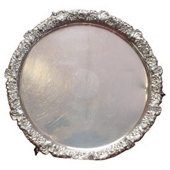 Used Old Sheffield Plate Card Tray