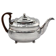 Old Sheffield Plate Tea Pot with Pearwood Handle, circa 1820, English