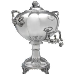 Antique Old Sheffield Plated 'Melon' Pattern Tea Urn Made c.1830