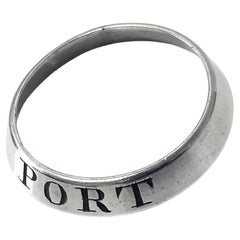 Old Sheffield Plate Wine Drip Collar Port C.1810