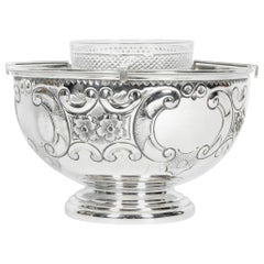 Old Sheffield Silver Plate / Copper Three-Piece Caviar Service