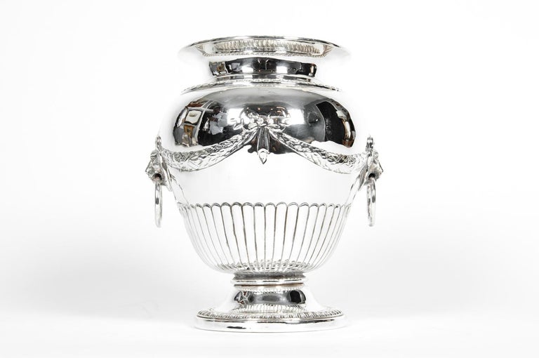 Old Sheffield Silver Plate Decorative Vase / Piece For Sale at 1stDibs