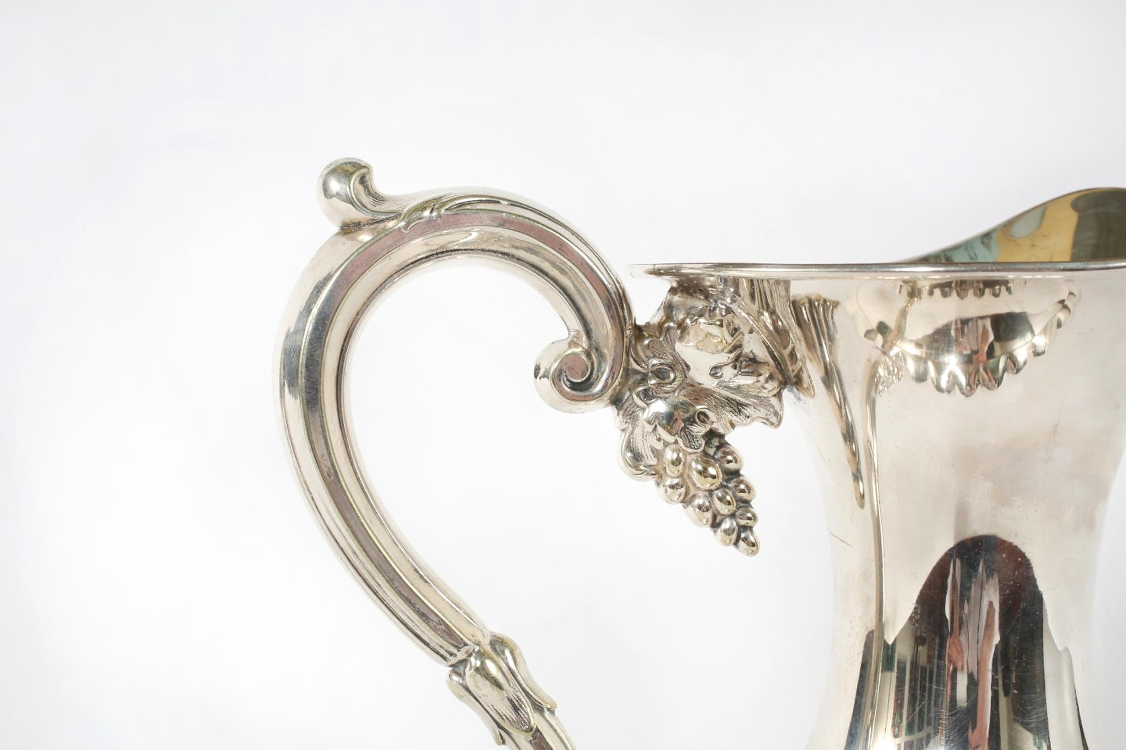 silver plated water pitcher