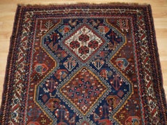 Old Shiraz Rug, Peacocks And Chickens, Circa 1920