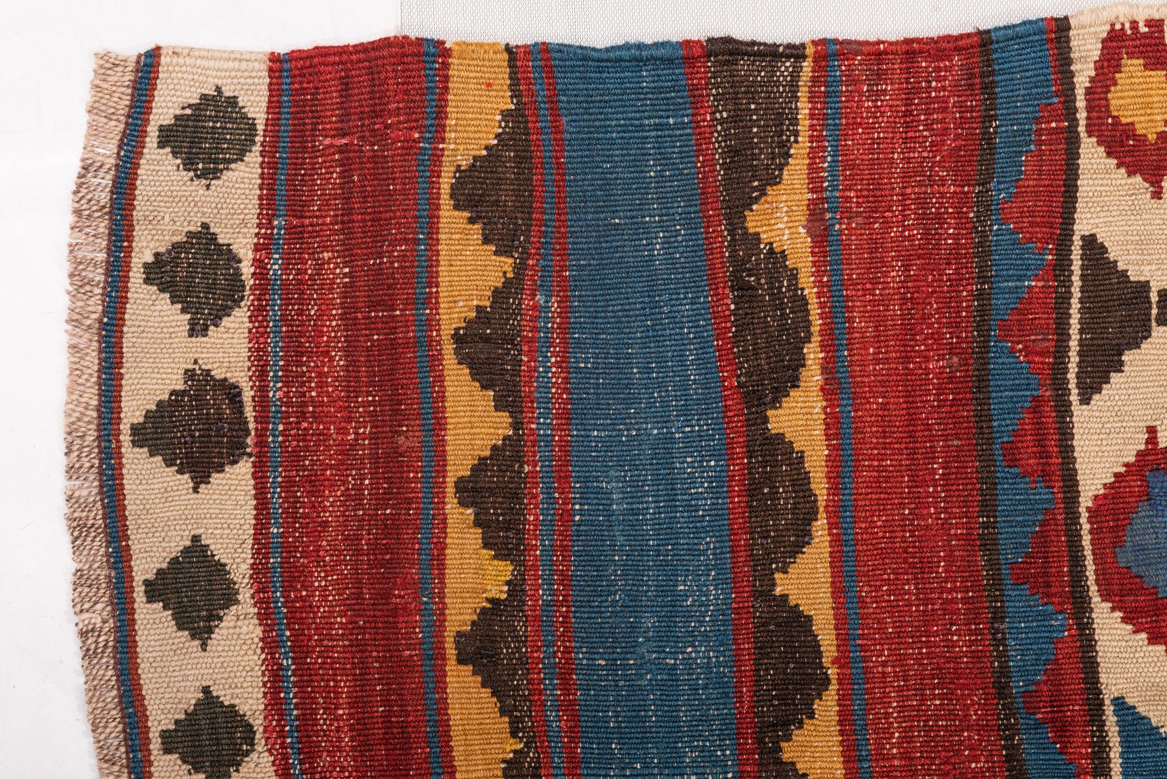 Hand-Woven Old Shirvan Kilim from Caucasus For Sale