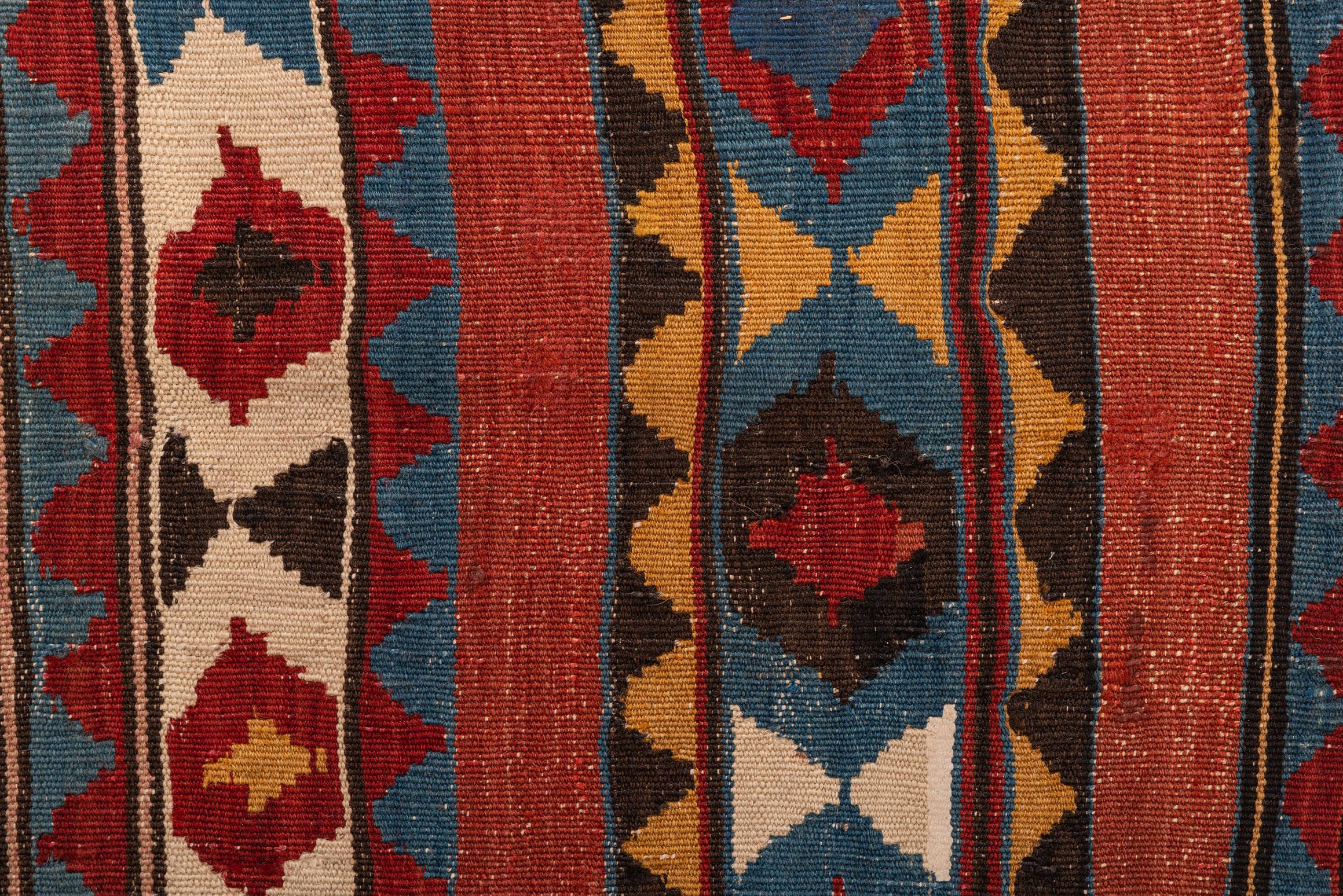 Wool Old Shirvan Kilim from Caucasus For Sale