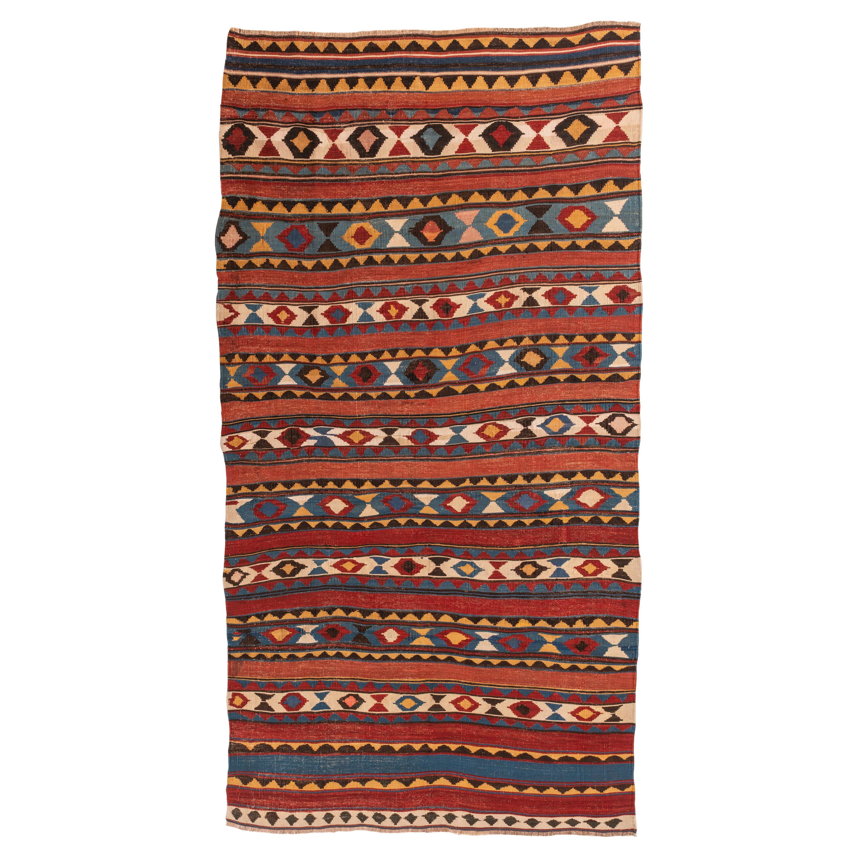 Old Shirvan Kilim from Caucasus