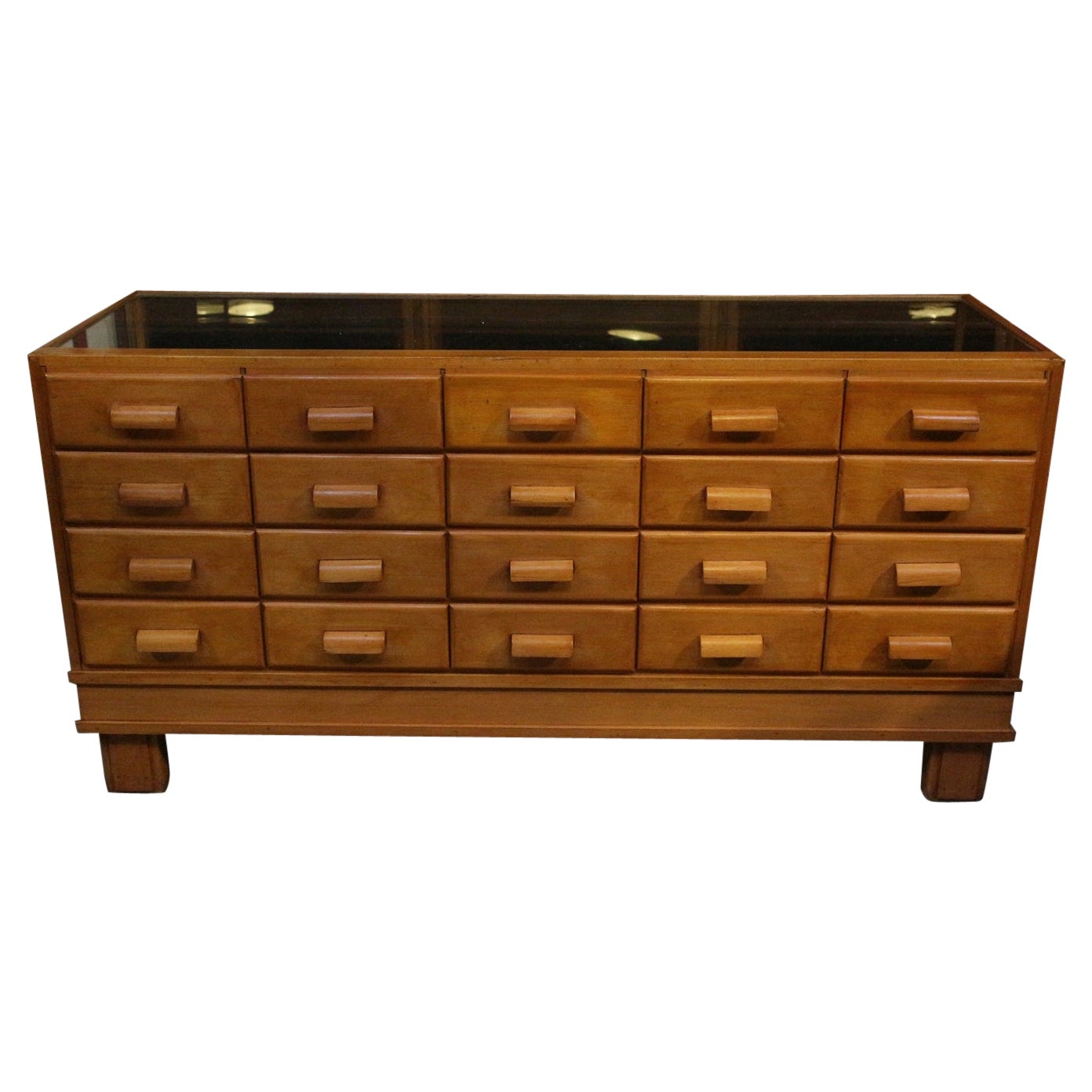 Old Shop Counter Display Case with 20 Drawers
