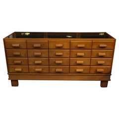 Old Shop Counter Display Case with 20 Drawers