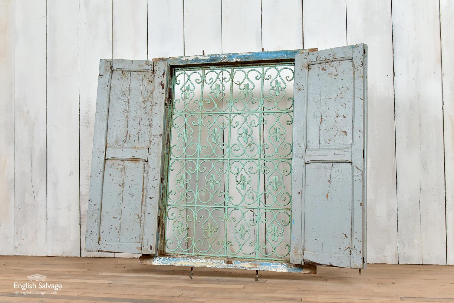 Old Shuttered Window from Morocco, 20th Century In Good Condition For Sale In London, GB