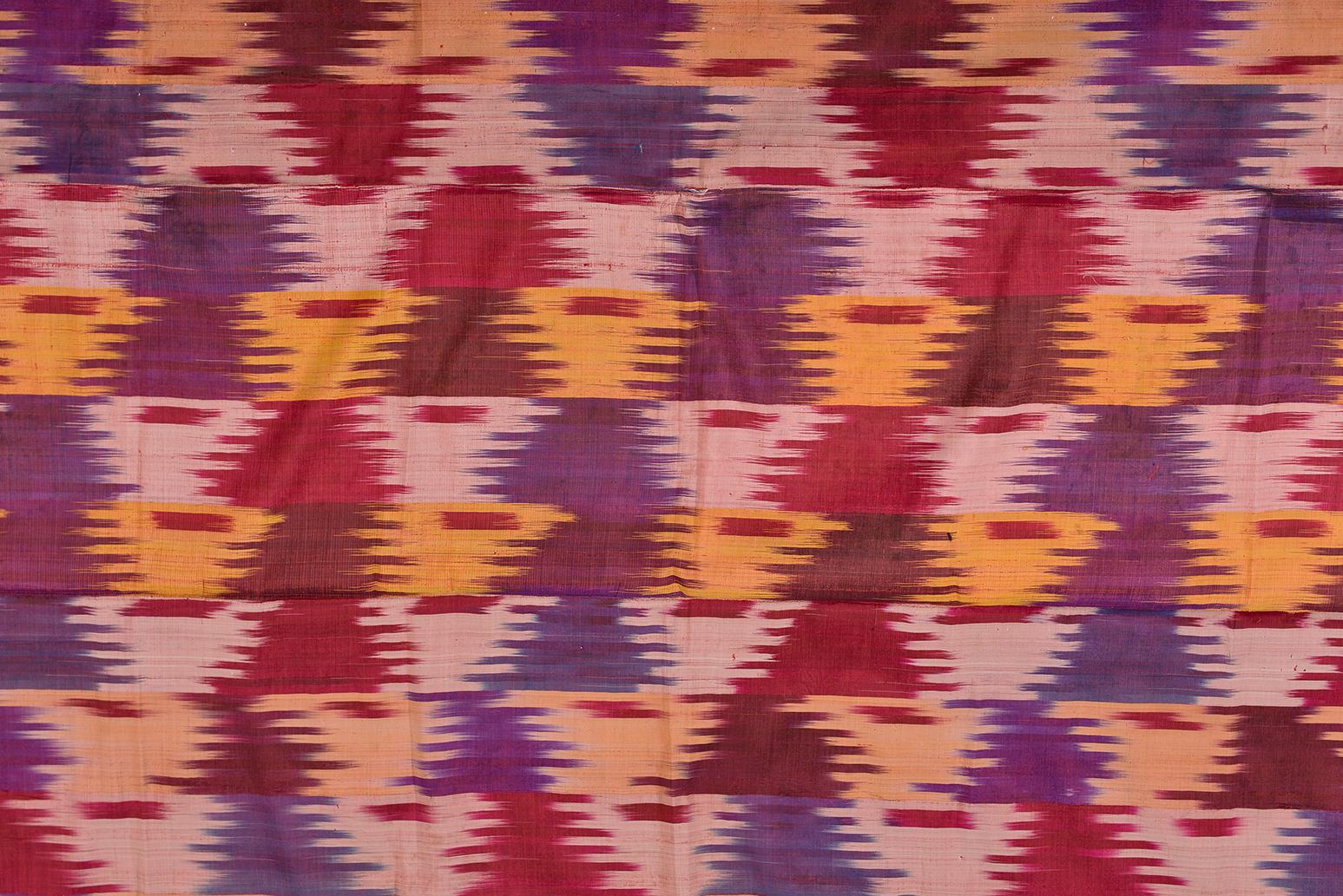 uzbek silk ikat fabric