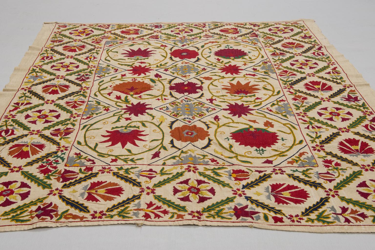 Old Silk SUSANI Embroidery Tapestry 3