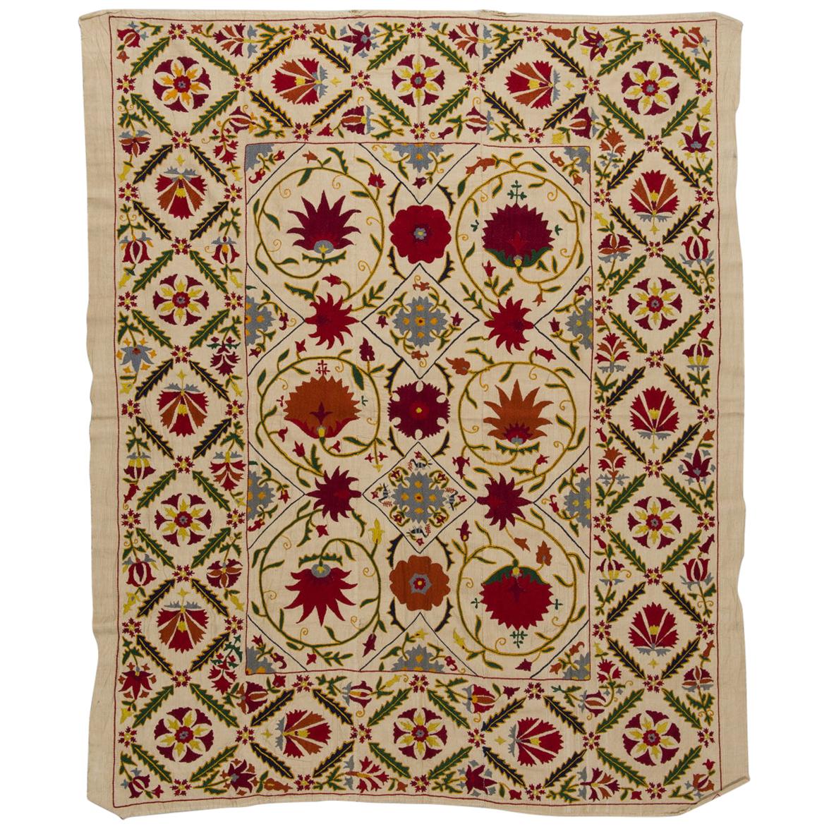 Old Silk SUSANI Embroidery Tapestry