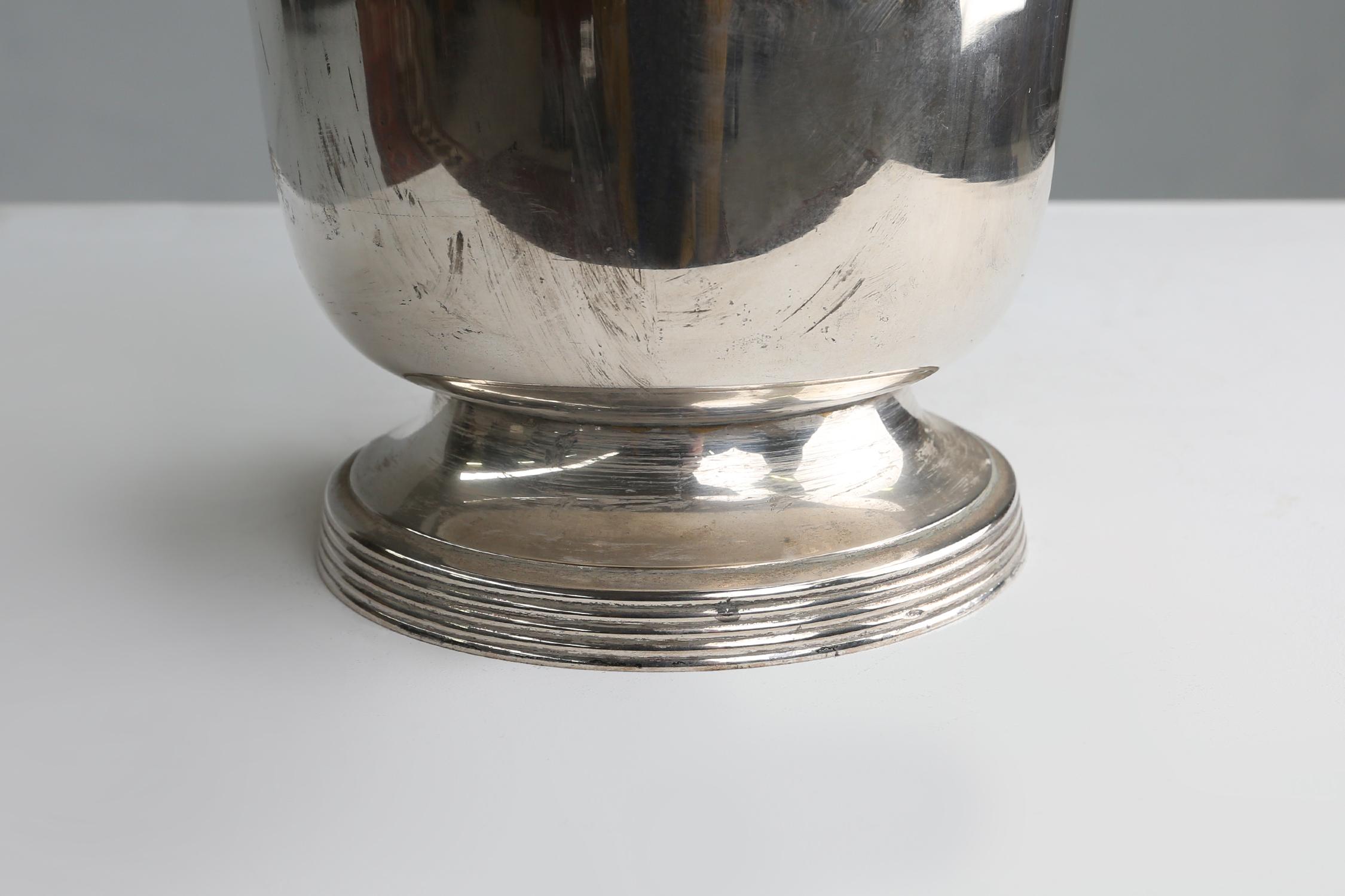 Old Silver Plated Ice Bucket Ca.1900 3