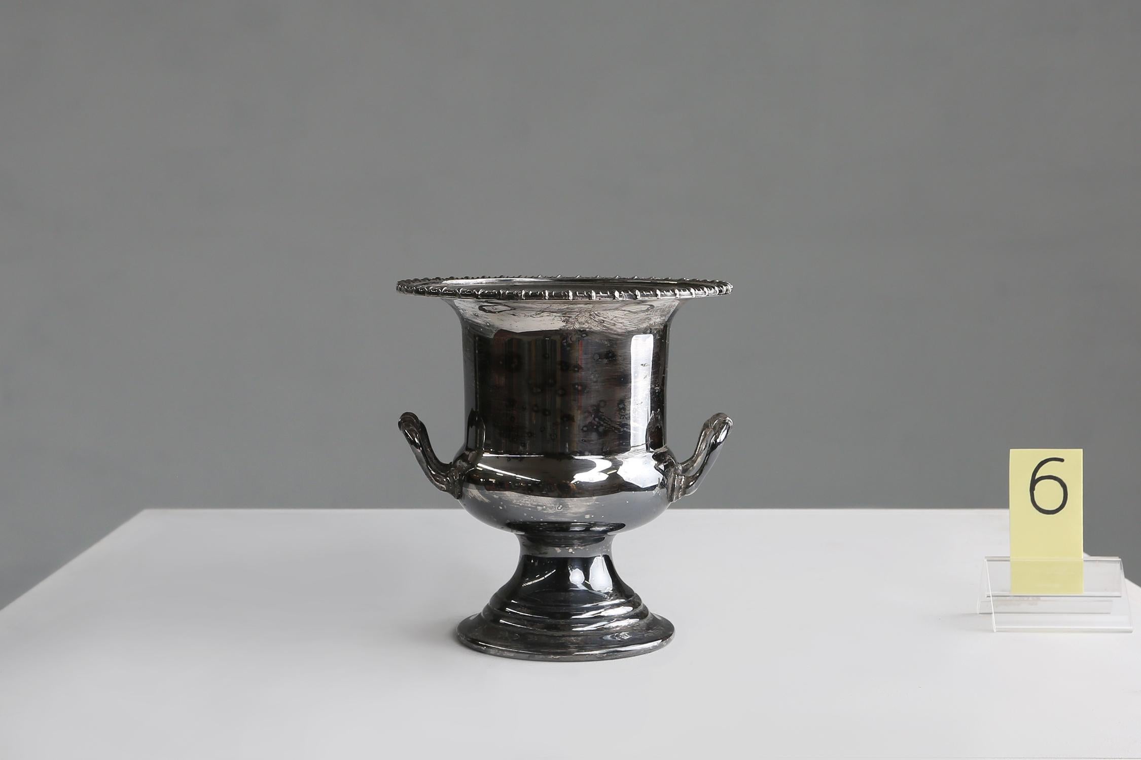 Made in France, circa 1900.
This is a silver brass ice bucket or wine cooler.