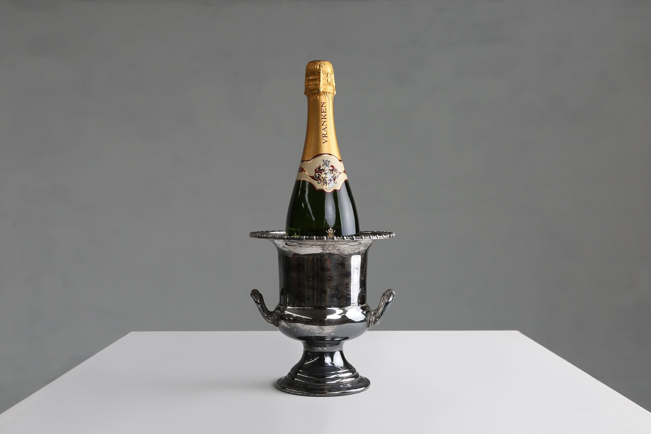 Art Deco Old Silver Plated Ice Bucket Ca.1900