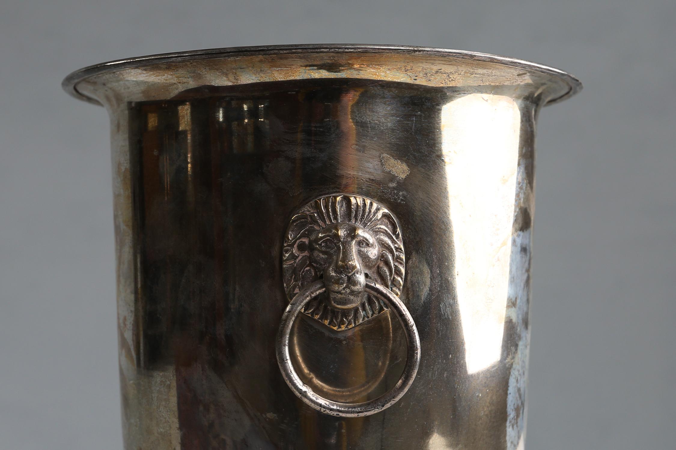 French Old Silver Plated Ice Bucket Ca.1900 For Sale