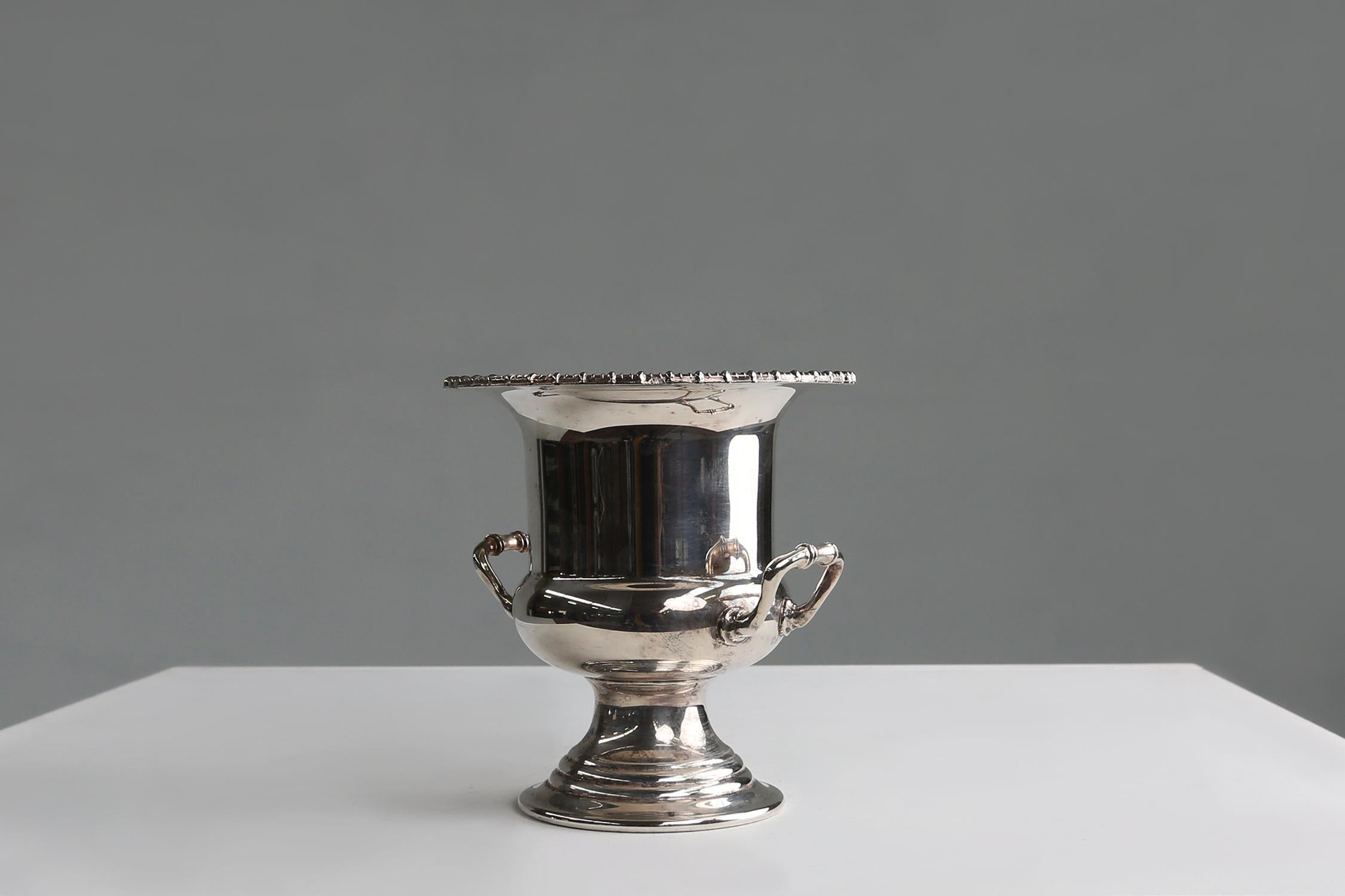 French old silver plated ice bucket Ca.1900 For Sale