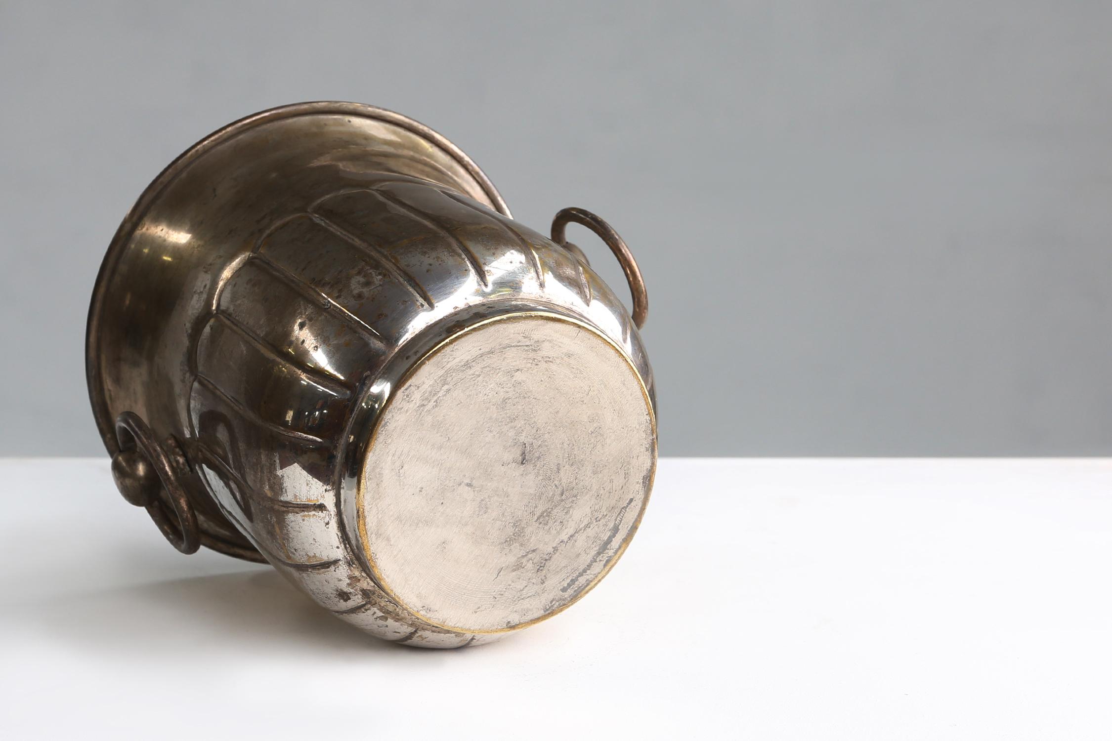old silver plated ice bucket Ca.1900 In Good Condition In Meulebeke, BE