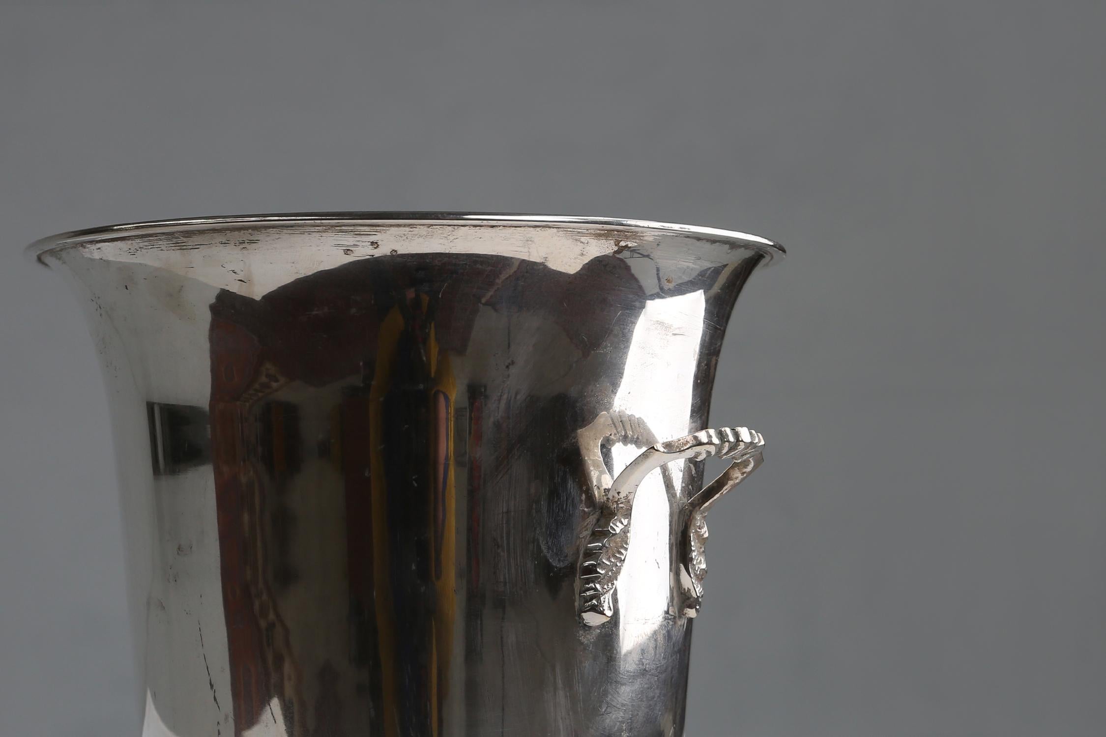 Early 20th Century Old Silver Plated Ice Bucket Ca.1900