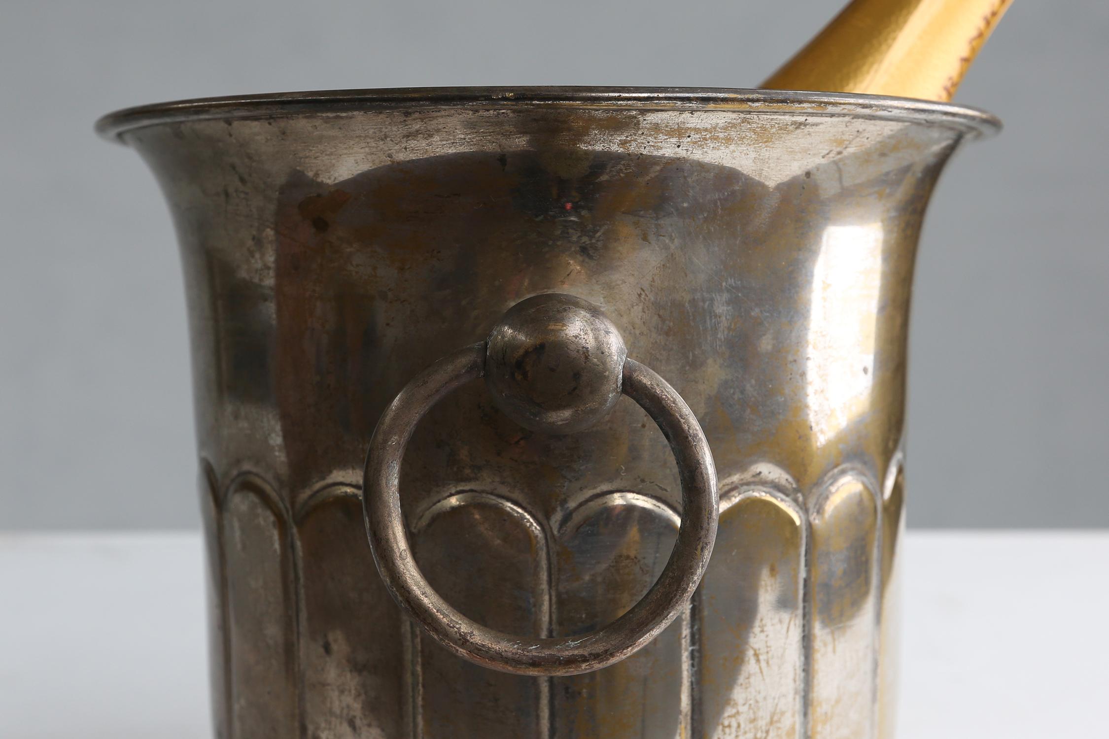 Silver Plate old silver plated ice bucket Ca.1900