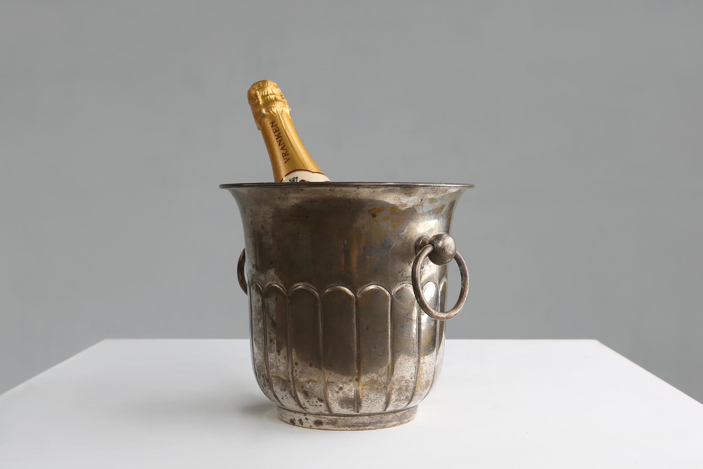 old silver plated ice bucket Ca.1900 1