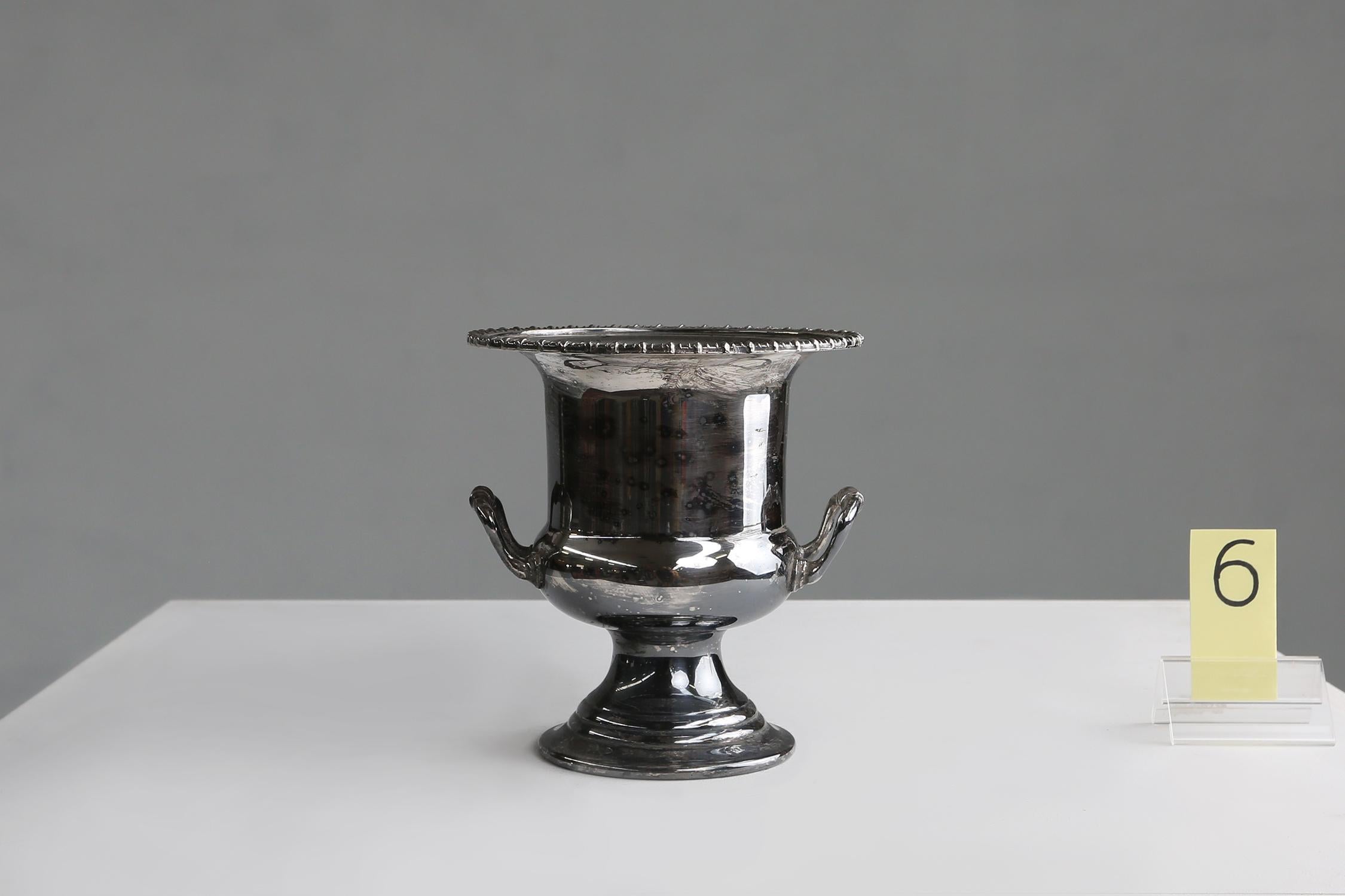 Old Silver Plated Ice Bucket Ca.1900 For Sale 1